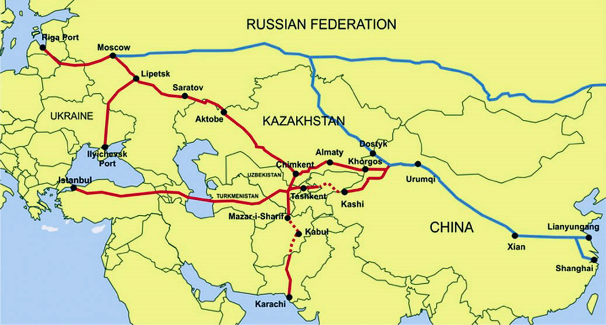 Железнодорожные коридоры КНР-КРГ-УЗБ